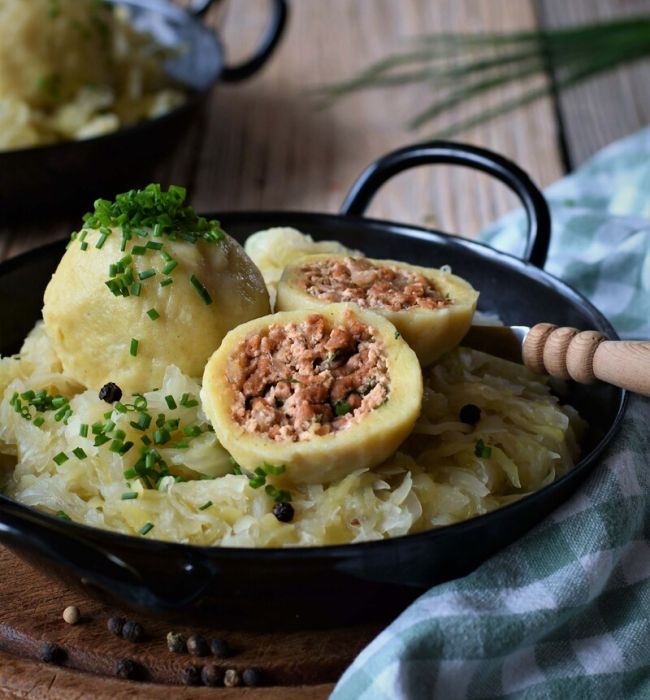 vegini Rezept vegane Fleischknödel