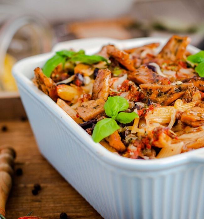 vegini Rezept veganer Auberginenauflauf