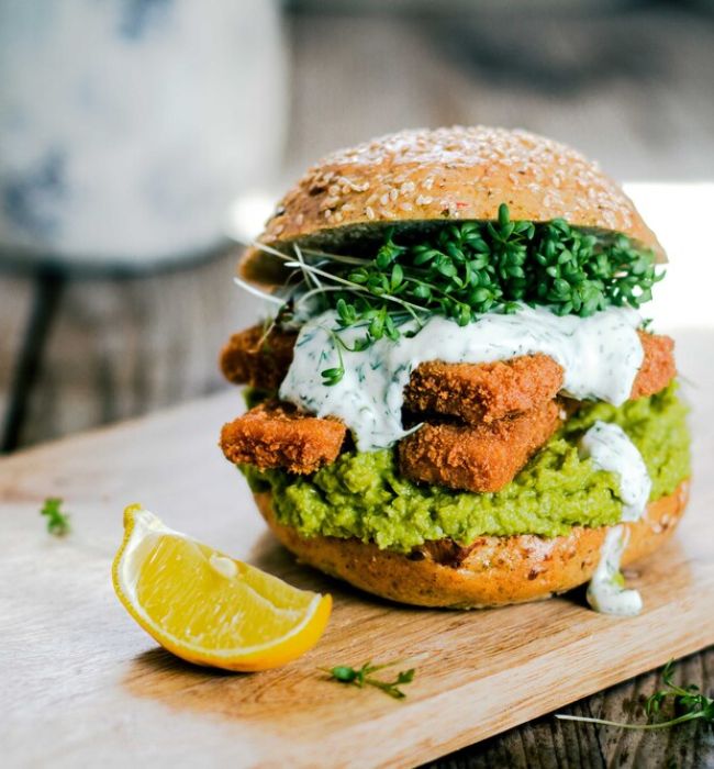 vegini Rezept veganer Freischwimmer Burger