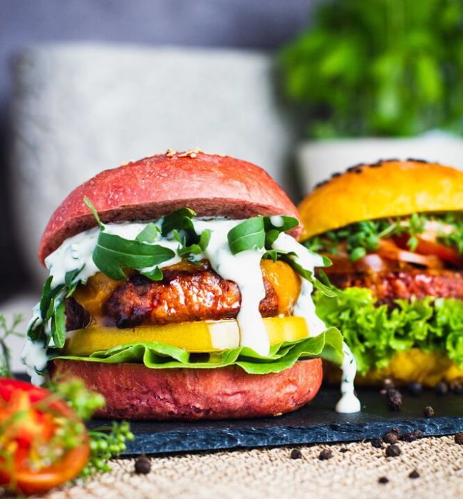 vegini Rezept bunte vegane Burger