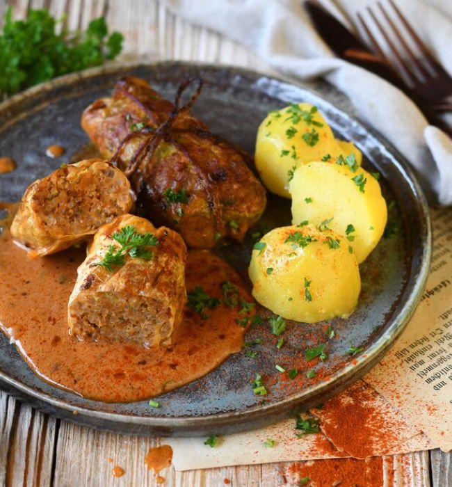 vegini Rezept vegane Krautrouladen