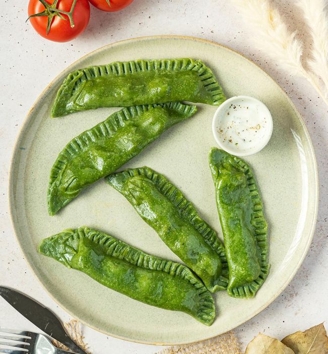 vegini Rezept vegane Erbsenravioli
