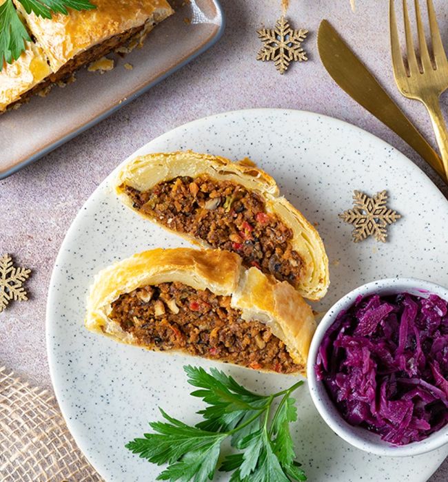 vegini Rezept veganer Weihnachts-strudel