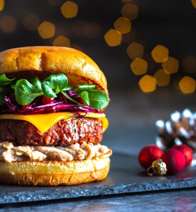 vegini Rezept veganer Weihnachts-burger