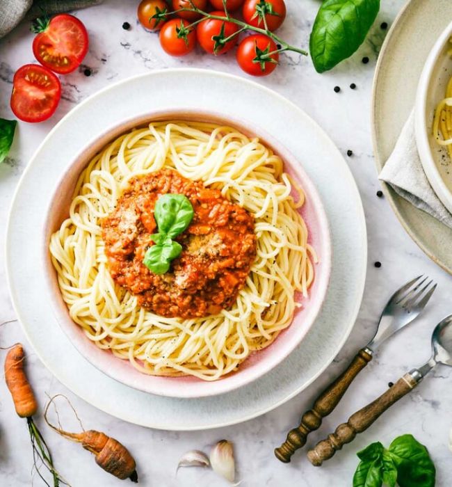 vegini Rezept vegane Bolognese